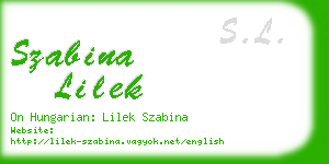 szabina lilek business card